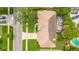 Overhead image of a home with a screened-in pool and tropical landscaping at 4119 Pecan Ln, Orlando, FL 32812
