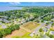 Expansive aerial view showcasing the neighborhood, mature trees, and proximity to a lake at 721 Lake Cove Pointe Cir, Winter Garden, FL 34787