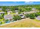 Aerial view of the home showcasing the solar panels and backyard at 721 Lake Cove Pointe Cir, Winter Garden, FL 34787