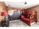 Themed bedroom with bunk beds and vibrant mural, ideal for children and creating a fun atmosphere at 901 Ocean Course Ave, Davenport, FL 33896