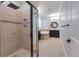 Bathroom features a large shower and a soaking tub with neutral tile at 10072 Hampshire Oaks Dr, Orlando, FL 32825