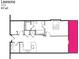 Detailed floor plan of a unit, showcasing the layout of rooms, including the bathroom and bedroom at 101 S Eola Dr # 720, Orlando, FL 32801