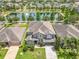 Aerial view of a stunning home and its surroundings with a beautiful pond in the neighborhood at 1078 Vinsetta Cir, Winter Garden, FL 34787