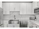 Elegant kitchen featuring stainless steel appliances, sleek white cabinets, and modern finishes at 150 E Robinson St # 2812, Orlando, FL 32801