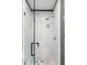 Modern shower stall with marble-style walls and glass door at 150 E Robinson St # 2812, Orlando, FL 32801