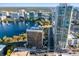 Aerial view of condo with city, lake, and park views providing a vibrant downtown living experience at 150 E Robinson St # 3408, Orlando, FL 32801