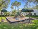 Community playground with mulch base and sun shelter at 1772 Garden Sage Dr, Oviedo, FL 32765