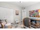 Spacious office area with closet and unique decorative accents at 2105 Fosgate Dr, Winter Park, FL 32789