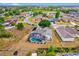 Overhead view of a home highlighting its well-maintained lawn, screened pool, and convenient location at 329 Alegriano Ct, Kissimmee, FL 34758