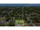 Aerial view of neighborhood highlighting the lot location near the water at 334 Terrace Dr, Oviedo, FL 32765