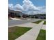Neighborhood street view with well-manicured lawns, sidewalks, and various home styles at 3582 Forster Ave, Leesburg, FL 34748