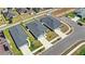 Aerial view shows the backyard putting green for entertainment and recreation at 4215 Swan St, Haines City, FL 33844