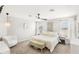 Cozy bedroom features a ceiling fan and two windows for natural light at 4215 Swan St, Haines City, FL 33844