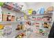 Walk-in pantry equipped with wire shelving, offering ample storage for groceries and household essentials at 4215 Swan St, Haines City, FL 33844