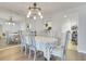 Elegant dining room featuring hardwood floors, a mirror wall, and a modern chandelier at 516 Fort Smith Blvd, Deltona, FL 32738