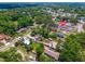 The aerial view displays the community with green trees and diverse architecture at 7506 Mott Ave, Orlando, FL 32810