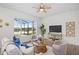Inviting living space with comfortable seating, lake views, and contemporary decor, ideal for relaxation and entertainment at 850 Spring Oak Cir, Orlando, FL 32828