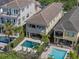Stunning backyard with private pool, spa, lounge area and covered patio, perfect for relaxation and entertainment at 960 Golden Bear Dr, Reunion, FL 34747