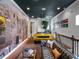 Themed game room featuring a car pool table, city wallpaper, and red brick flooring at 960 Golden Bear Dr, Reunion, FL 34747