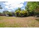 Well sized backyard surrounded by palm trees and a wooden fence at 1718 Elaine Ave, Altamonte Springs, FL 32701