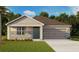 Charming single-story home featuring stone accents, neutral siding, a two-car garage, and well-maintained landscaping at 33620 Seattle Slew Dr, Sorrento, FL 32776