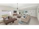 Bright, combined living and dining room featuring modern chandelier and neutral decor at 4604 S Shore Rd, Orlando, FL 32839