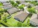 Aerial view of expansive backyard with well-manicured lawn, surrounding neighborhood at 5839 Tarleton Way, Mount Dora, FL 32757