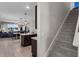 Open kitchen featuring stainless steel appliances, granite countertops, and an island perfect for food preparation at 6728 Great Bear Dr, Lakeland, FL 33805