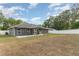 Home's backyard featuring a covered patio and lawn at 7101 Se 124Th St, Belleview, FL 34420