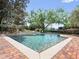 Backyard pool featuring brick trim and water feature at 1448 Conway Isle Cir, Belle Isle, FL 32809