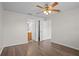 Comfortable bedroom with ceiling fan and closet, bathroom connected at 15 Sawfish Ln, Kissimmee, FL 34759