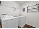 Efficient laundry room featuring a washer, dryer, and storage racks at 1898 9Th Ave, Deland, FL 32724