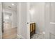Powder room featuring a modern vanity and sink with a beautifully patterned floor at 2327 Fieldingwood Rd, Maitland, FL 32751