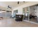 Spacious patio featuring tile flooring and sliding glass doors leading to the interior at 342 Hanging Moss Cir, Lake Mary, FL 32746