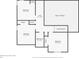 Second story floor plan features three bedrooms, loft, bathroom, and stairs leading down at 3562 Gatlin Pl, Orlando, FL 32812