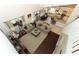 Aerial view of the open concept living room, dining, and kitchen area at 3562 Gatlin Pl, Orlando, FL 32812