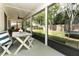 Relaxing screened porch with patio furniture overlooking the spacious backyard at 3562 Gatlin Pl, Orlando, FL 32812