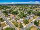 Expansive aerial view showcasing the neighborhood with lush greenery and a glimpse of the cityscape in the distance at 5811 Harcourt Ave, Orlando, FL 32839