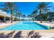 Relaxing pool area with palm trees and plenty of space for swimming and lounging at 743 Driving Range Ct, Reunion, FL 34747