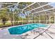 Relaxing screened-in pool with views of lush greenery and a tranquil lake at 10166 Hidden Dunes Ln, Orlando, FL 32832