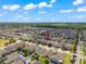 Aerial view of a residential neighborhood featuring similar homes and manicured landscaping at 1706 Leatherback Ln, St Cloud, FL 34771
