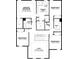 Upstairs floor plan featuring 4 bedrooms, 2 bathrooms, laundry room, and an open to below staircase at 2630 Great Heron Ave, St Cloud, FL 34773