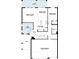 Downstairs floor plan featuring kitchen, Gathering room, den, breakfast nook, garage and one bedroom at 2630 Great Heron Ave, St Cloud, FL 34773