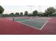 Community pickleball courts with lighting for evening play and a shady tree line at 3661 Kingswood Ct, Clermont, FL 34711