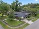 Aerial shot showcasing the home's layout, fenced yard, mature trees, and convenient driveway at 4118 Teriwood Ave, Orlando, FL 32812