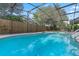 Backyard pool with a screened enclosure at 4118 Teriwood Ave, Orlando, FL 32812
