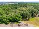 An aerial view showcases the tree-lined back of the home and the surrounding community at 422 Terrace Ridge Cir # 422, Davenport, FL 33896