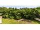 The backyard features a grassy lawn, trees, and a partial view of a fence at 422 Terrace Ridge Cir # 422, Davenport, FL 33896