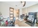 Comfortable home office with natural light and sliding barn door access at 525 Narrow View Ln, Groveland, FL 34736