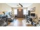 Functional home office setup with a Murphy bed and built-in storage at 525 Narrow View Ln, Groveland, FL 34736
